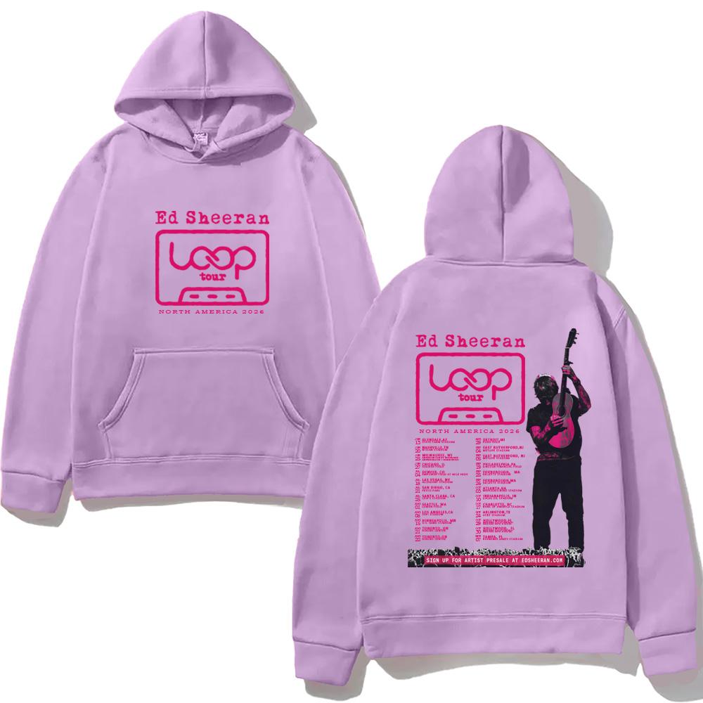 Ed Sheeran 2026 LOOP Tour Hoodie 2025NEW Grunge High Quality Sweatshirts Long Sleeve Clothes Punk Hoody Comfortable Hooded Moletom