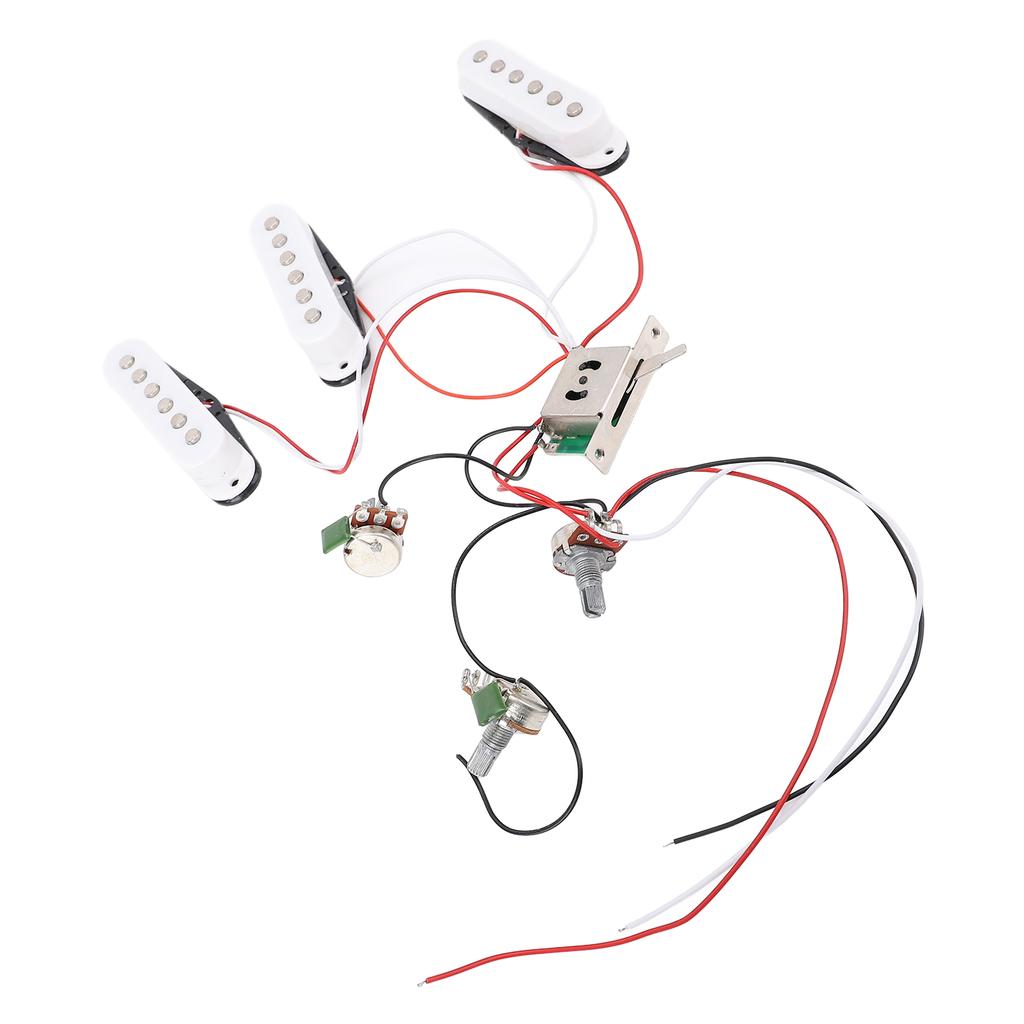 Electric Guitar Pickups Kit Prewired Set Single Coil with Timbre Volume Line Replacement for ST