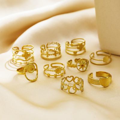 Ins Feng Geometrischer offener Ring Irregulärer Liebesring