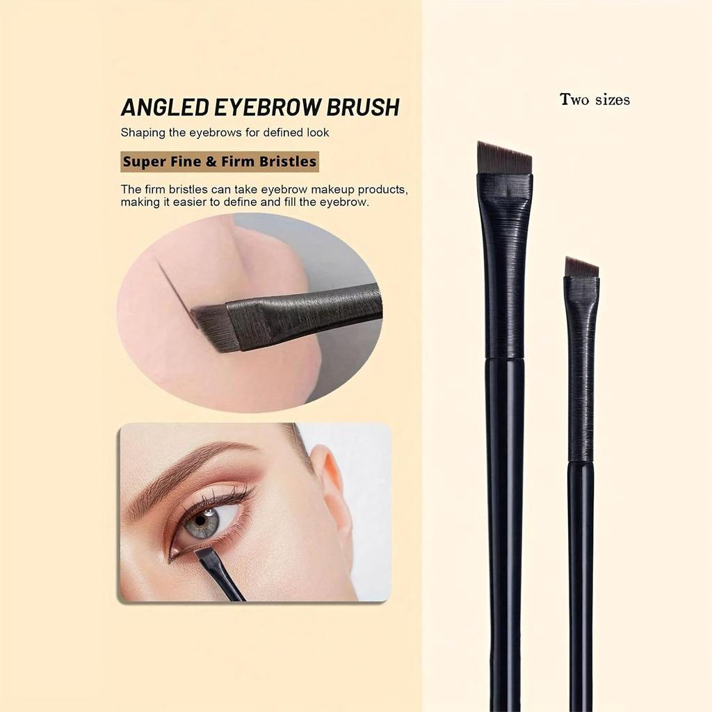 Precision Eye Makeup Brush Set (3/5/7-Piece) - Includes Angled Eyeliner, Eyeshadow, and Detail Brushes
