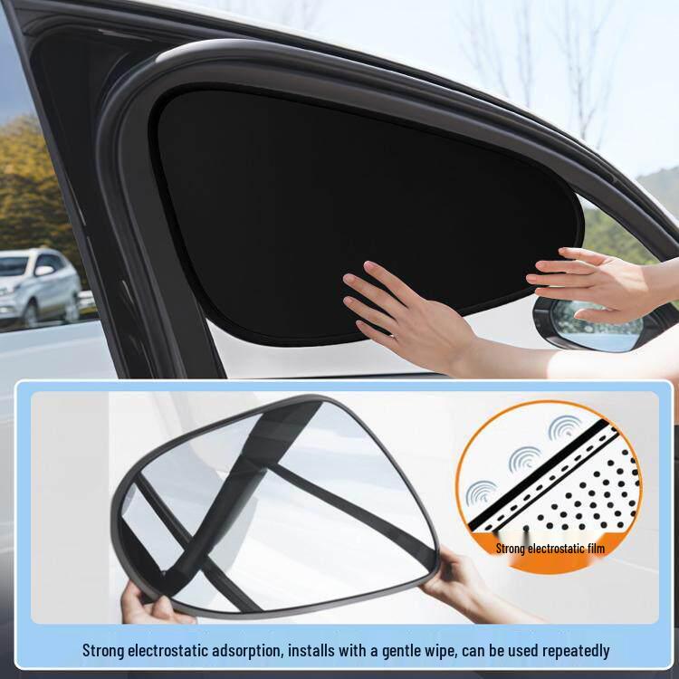 Car Side Window Sun Shade & Privacy Curtain for Interior Heat Protection and Baby Safety