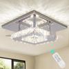 Square LED Crystal Ceiling Light for Hallways and Entrances