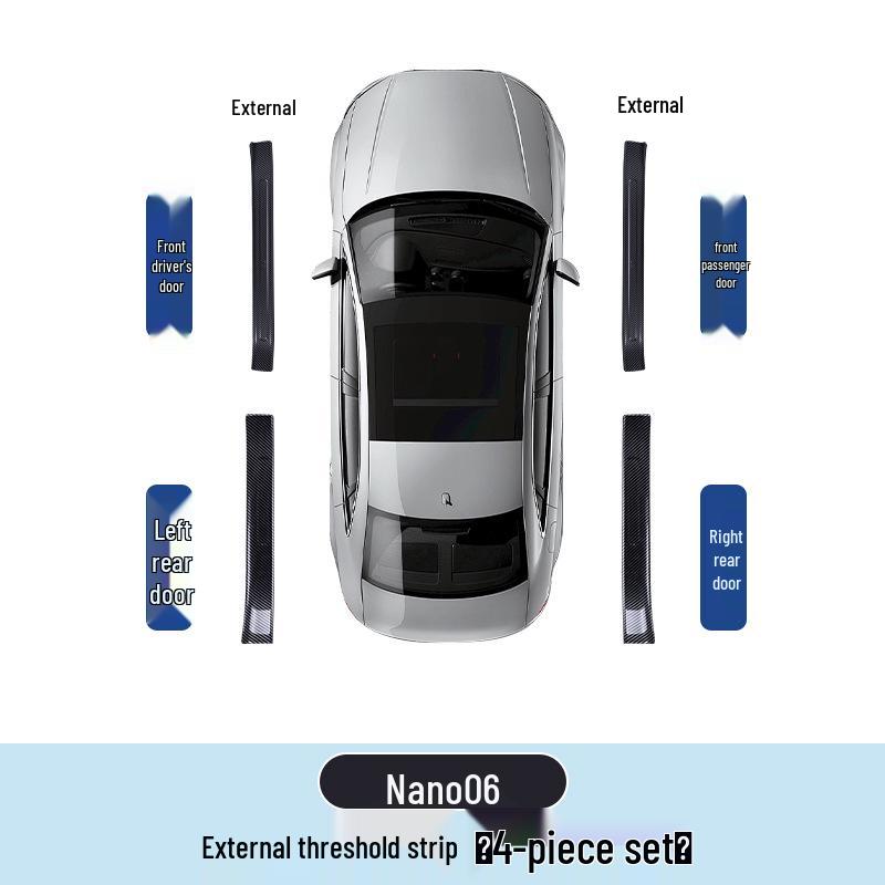 Nano 06 Threshold Strip: Welcome Pedal, Trunk Guard, and Tail Door Protection Trim