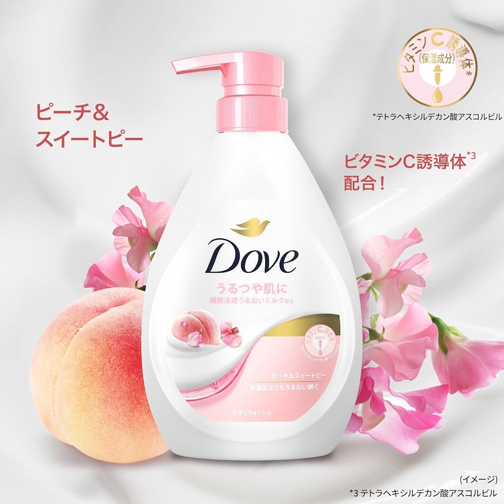 Dove Body Wash Peach & Sweet Pea Refill 2.8kg 8.5 Refills Triple Ceramide Moisture Milk
