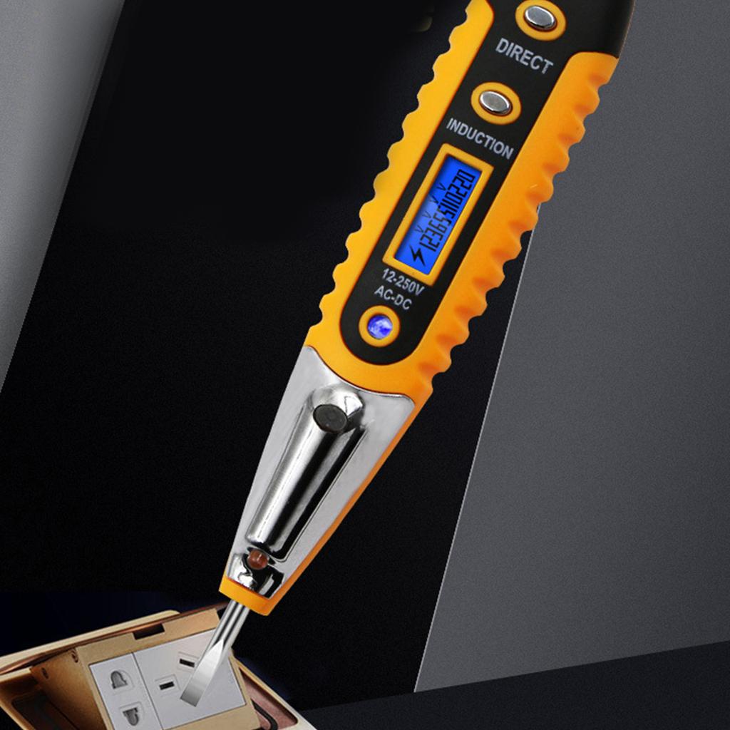 Electrical Tester Pen LED Display Quick Response Inductive Voltage Tester with Light for Industry