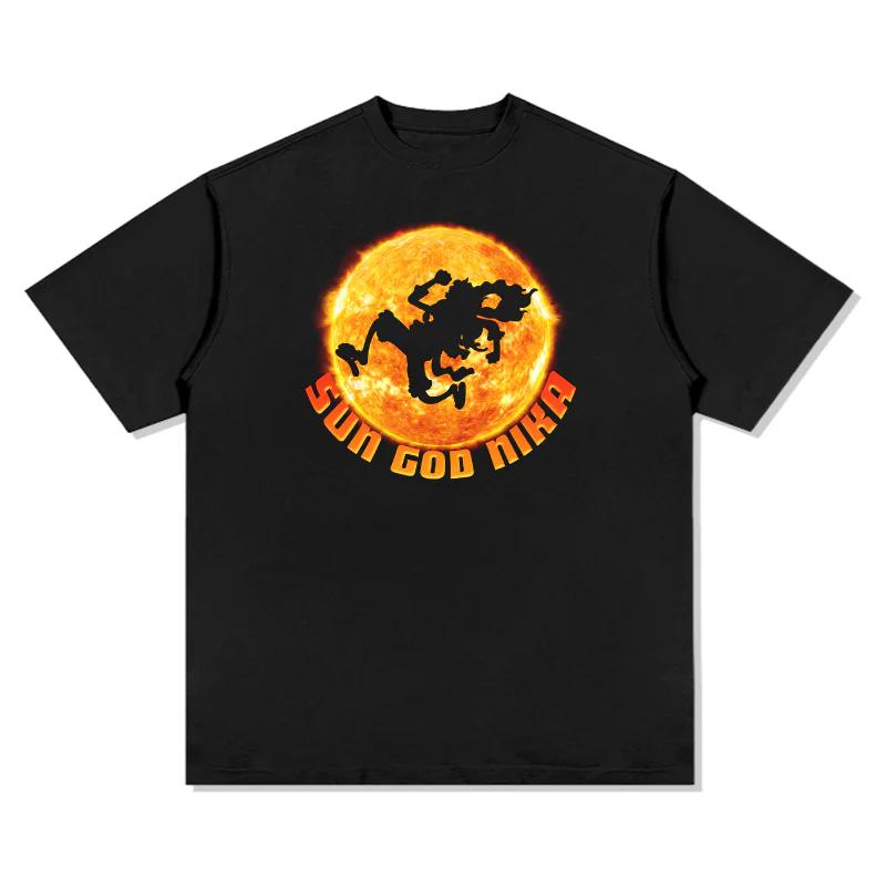 

One Piece Japanese Anime Pure Cotton Tshirt 2026 Summer Unisex Women Anime Enthusiasts Retro Comfortable Fashion Streetwear Tshirt S