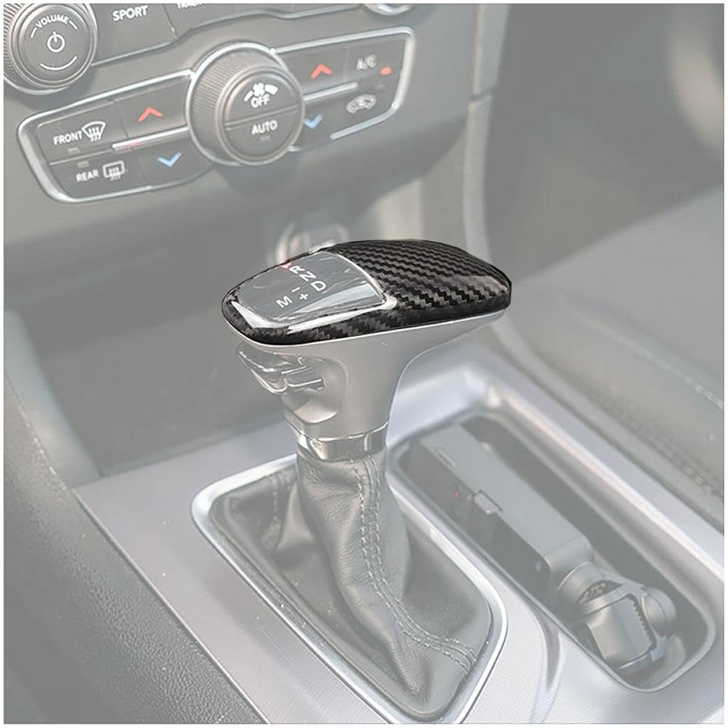 Car Gear Knob Cover Trim Sticker Carbon Fiber Print Shift Hand Ball Decoration for Dodge Challenger Charger SRT 2015-2025