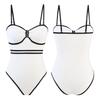 2025 Retro Solid Color One-Piece Swimsuit with Skirt - Bestseller Conservative Swimwear