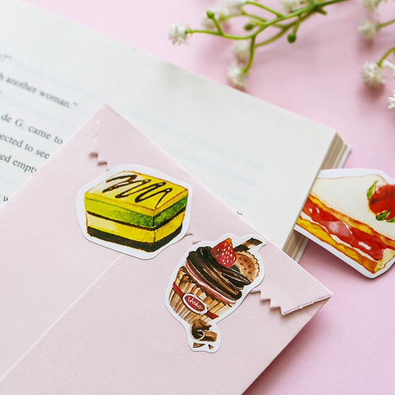 Sada 50 ks nálepiek s pečaťou na sladké torty 40 mm Nálepka s mini čokoládovým ovocným pudingom Krémové šišky pre svojpomocnú dekoráciu Detský darček A6386