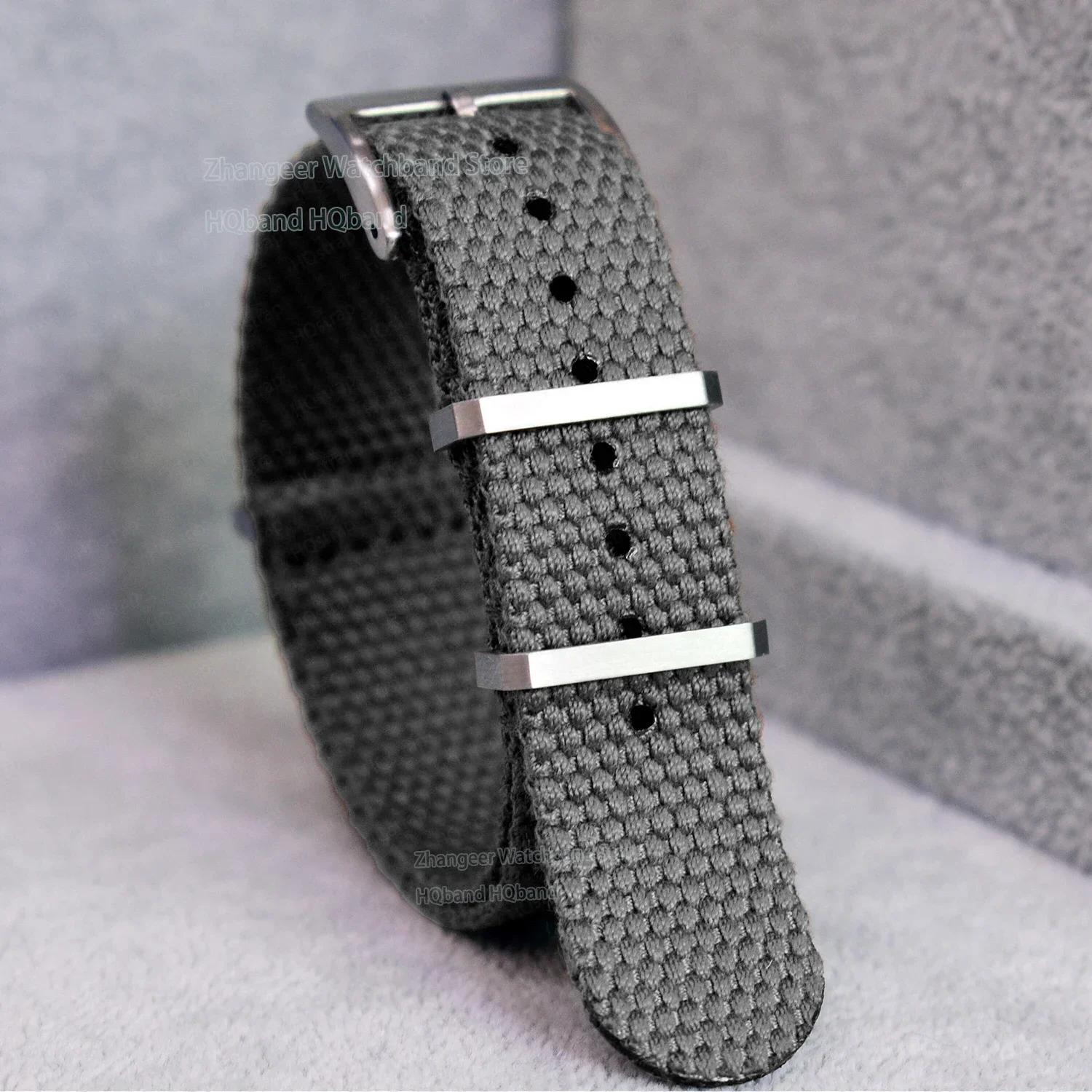 

Canvas Braided Watchband for Samsung Universal Nylon Sport Wristband Belt for Huawei for Amazfit Bracelet 20 22mm Strap Accessor 22mm сірий