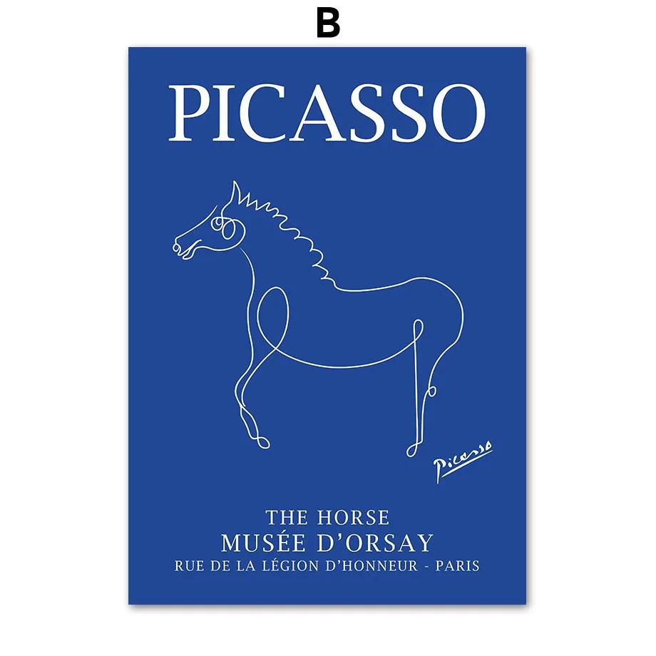 Blue Henri Matisse Picasso Woman Nude Botanical PostersCanvas Painting And Prints Wall Art  For Living Room Decorative Pictures