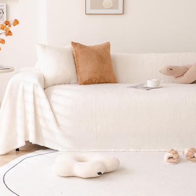 Sofabezug Stoff Einfach und Hochwertig Winter Plüsch Kissen All-Inclusive Sofabezug Wohnzimmer Sofa Handtuch Kann Abgedeckt Werden