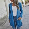 Women's New Loose Casual Thin Cardigan Color Pocket Long Sleeve Jacket