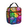 Insulated Lunch Bag Geometry Cube Game Merch  Lunch Food Box Harajuku Thermal Cooler Bento Box For School
