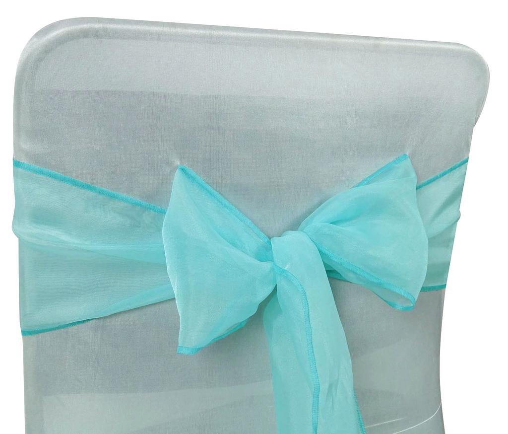 Darling Souvenir Pack Of 25 Organza Chair Sashes Bow Sash For Wedding & Events Supplies Party Decoration Chair Cover Sash - Colors