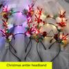 LED Christmas Antler Headband Party Accessories Flashing Christmas Headhoop Festival Party Hairband Holiday Headwear
