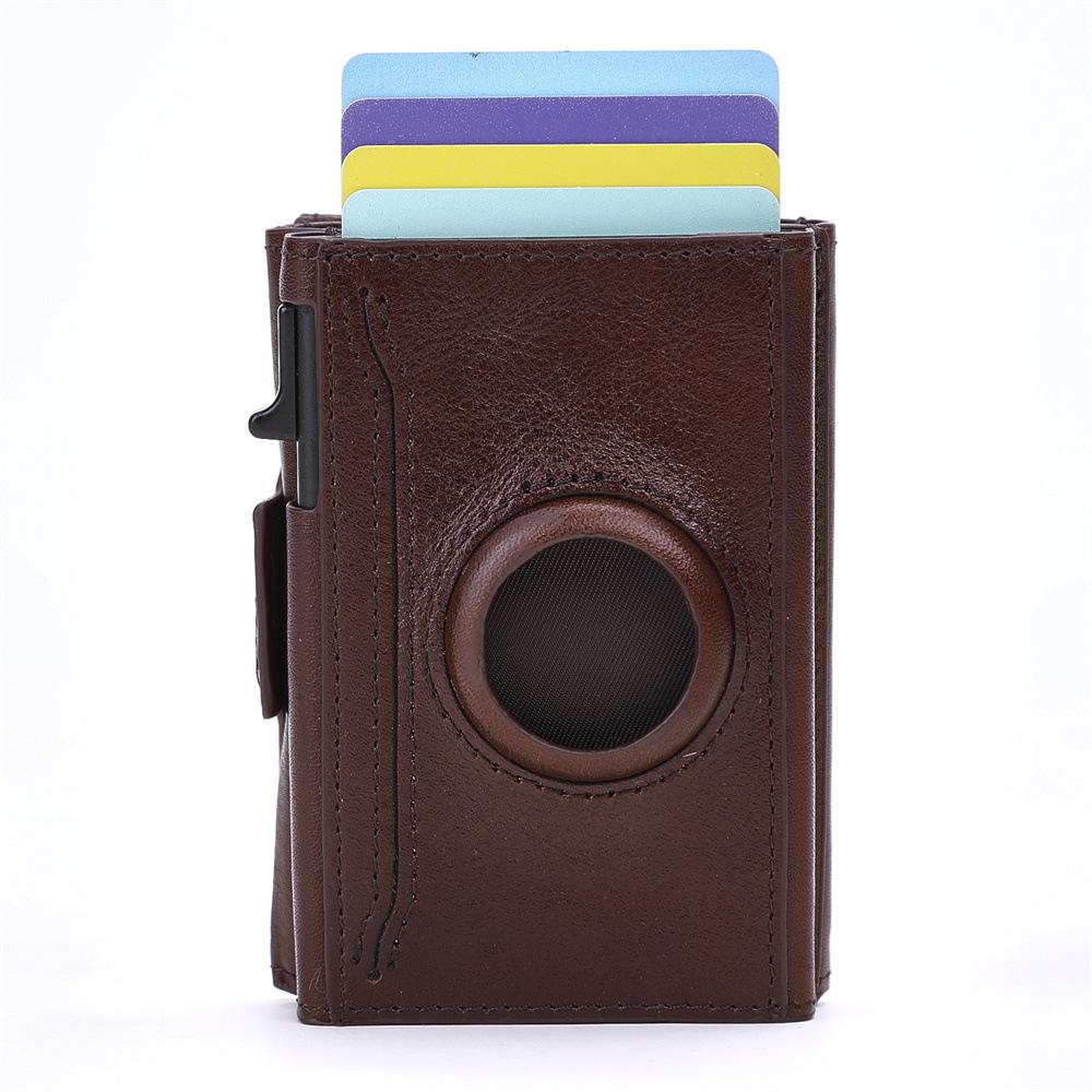 RFID‑Blocking Tri‑Fold Metal Flip‑Cover Card Holder 2026 New for Men, Multi‑Functional Multi‑Card‑Slots Slim Credit‑Card Storage Wallet