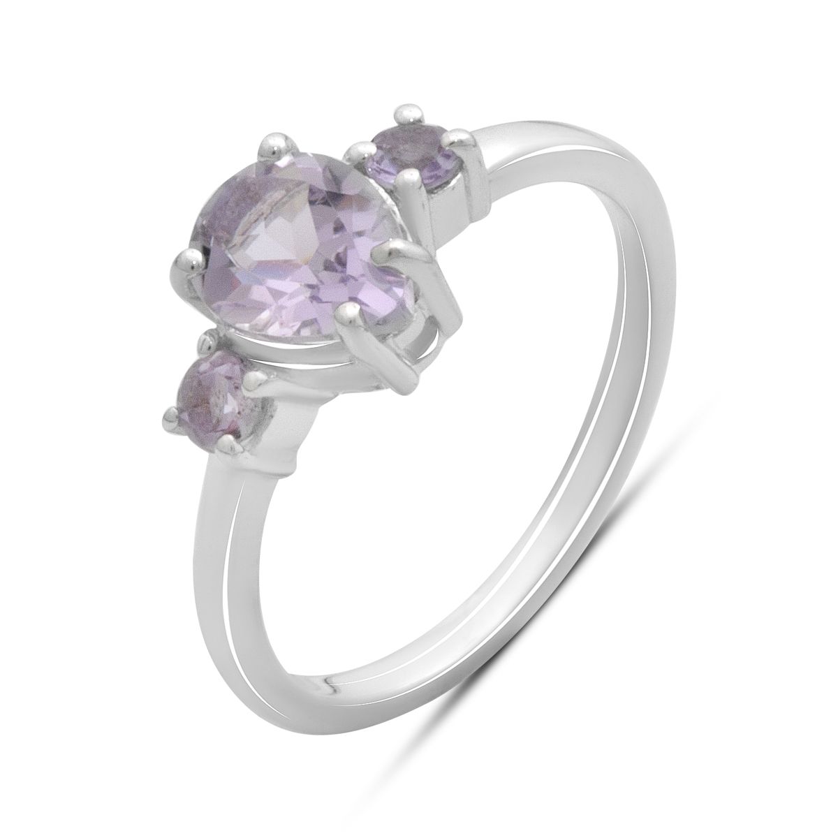 

Серебряное кольцо с натуральным аметистом 1.2ct, вес изделия 2,19 гр (2179320) 17