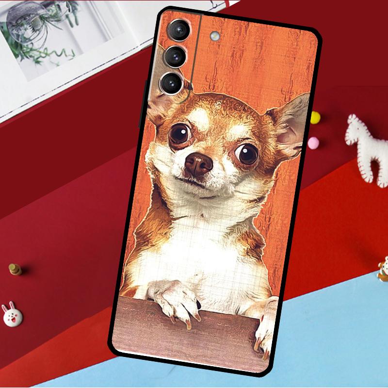 Cartoon Chihuahua Dog Funda For Samsung Galaxy S26 S25 S24 S21 S22 S20 Ultra S9 S10 Plus S23 FE S25 FE Phone Case