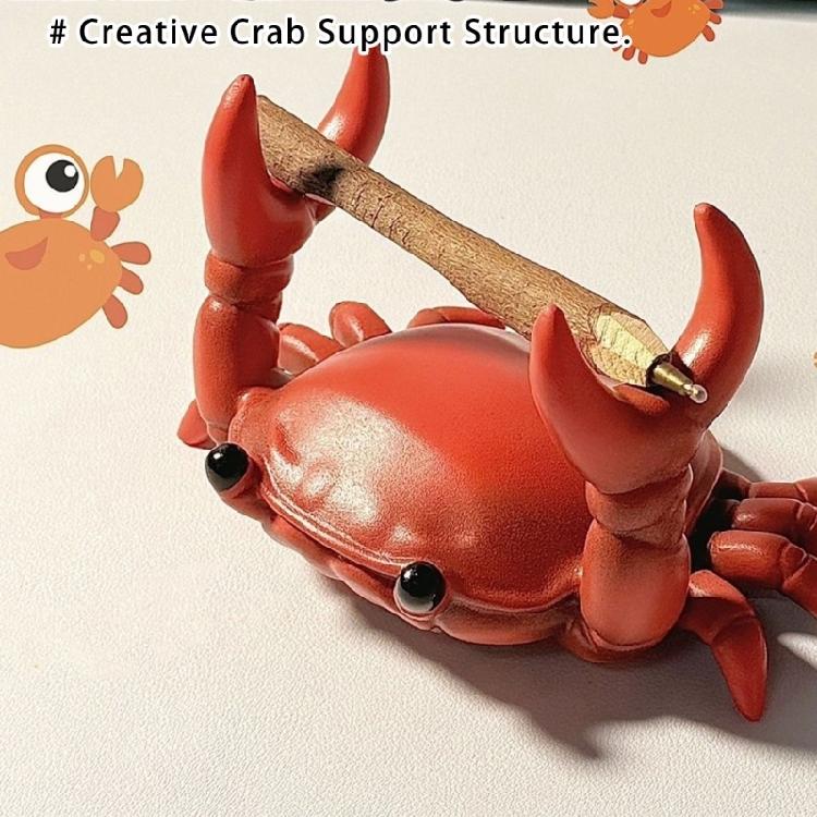 Crab Shape PVC Pen Rest Display Stand Eyeglasses Stand Desktop Pen Organiser Rack for Home Office Desk Decoration