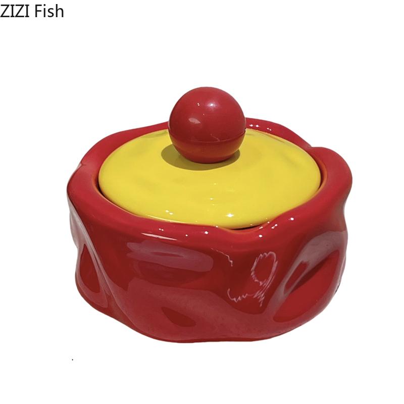 Colorful Irregular Shape Ashtray Ceramic Ash Tray Home Office Table Smoking Accessories for Weed Ashtrays Gift for Boyfriend