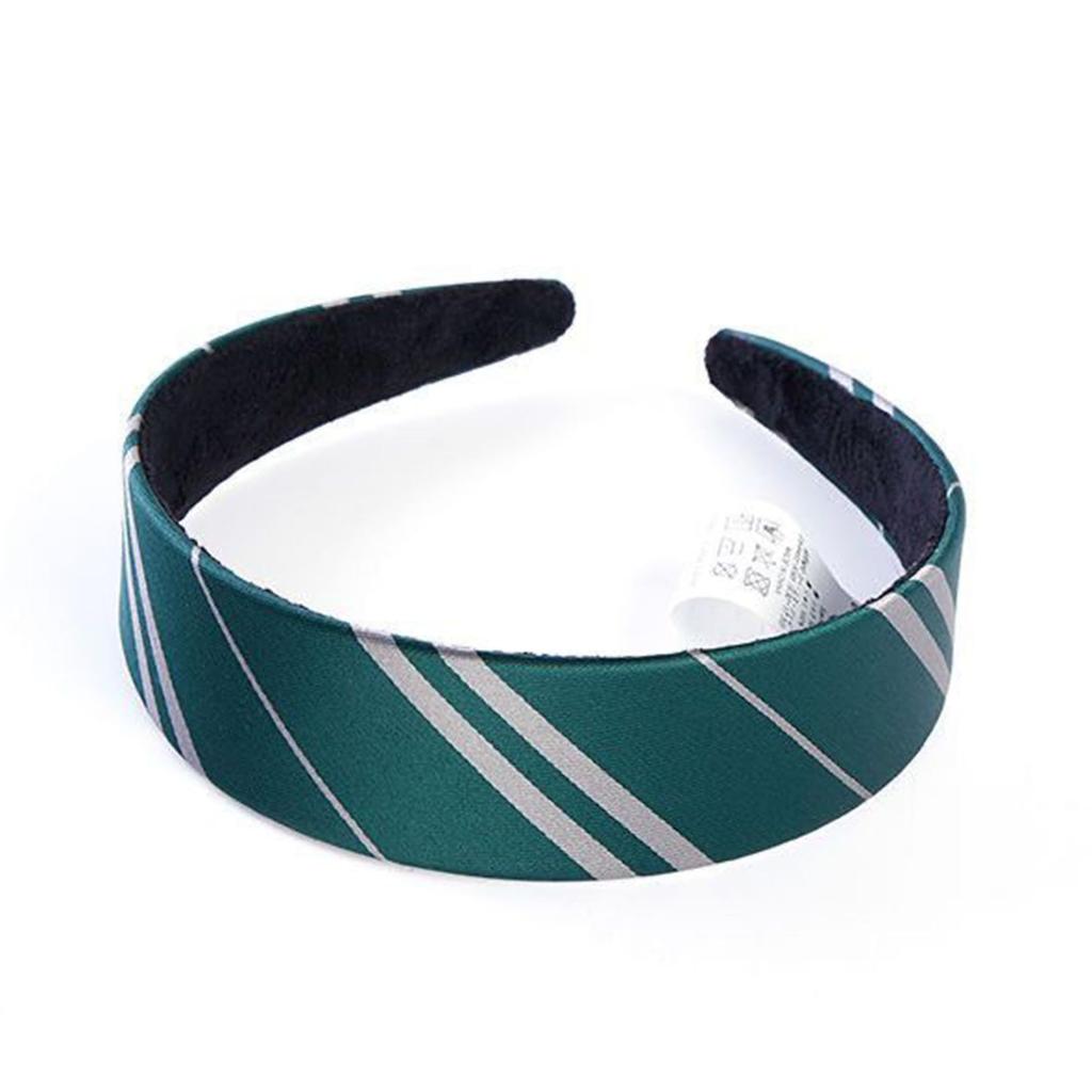 Harry Potter Style Bow Headband Magical Hair Accessories Perfect for Cosplay and Set of 1 - Parties, Slytherin,