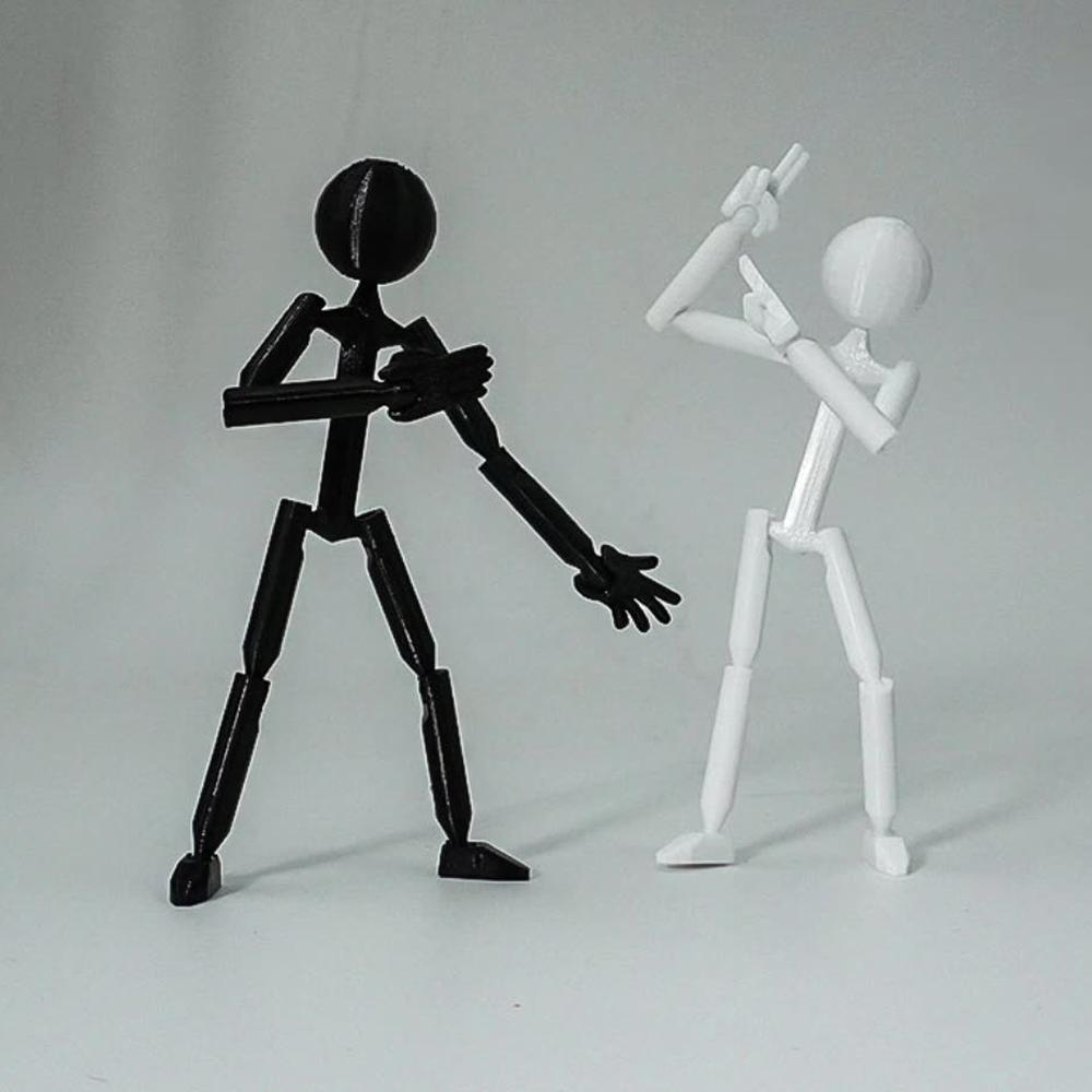 Movable 3D Printed Mannequin 3D Printing Stickman Assembled Robot Parent-children