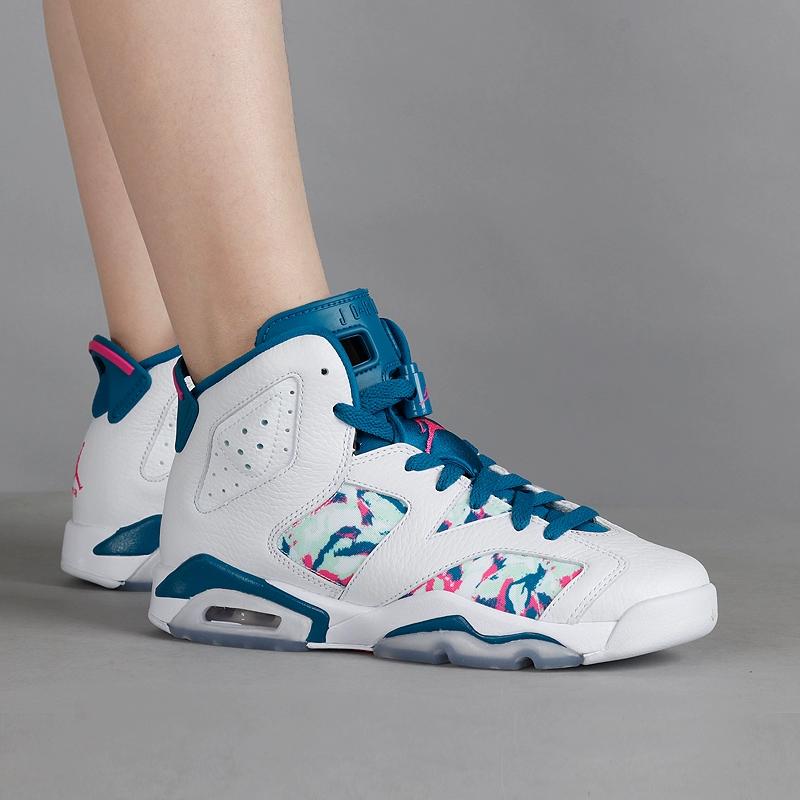 Jordan 6 Retro Bianco Laser Fucsia Verde Abisso GS 543390-153