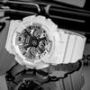 Casio Męski zegarek z podwójnym wyświetlaczem ciekłokrystalicznym/analogowym Seria Srebrny Zegarek GMA-S120MF-7A1 GMA-S120MF-7A1