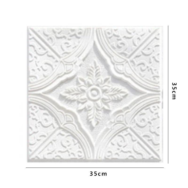 4Pcs 35*35CM Ceiling Bed Room Decor 3D Background Wallpaper Peel And Stick Waterproof Wall Stickers Anti-collision Home Decor