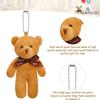 6/12pcs Plush Teddy Bear Keychain Pendant with Ribbon Bow% Love Doll Backpack^ Accessories Valentine's Day Birthday Gift!!!