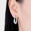 Orstarry S925 Silver Earring Versatile and Elegant Zirconia Twisted Hoop Earrings Fashion Jewellery Women Gift