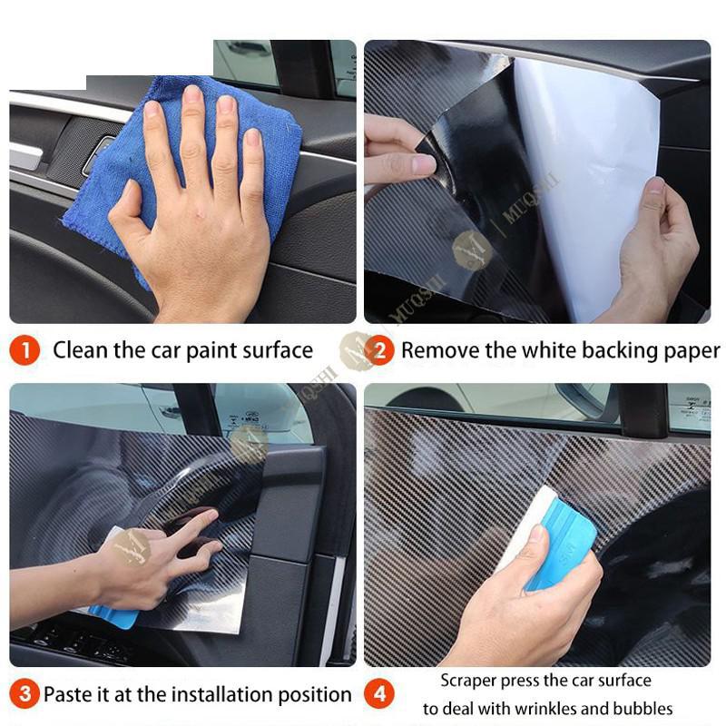 Pentru Mercedes Benz W213 Class-E Coupe - Film interior auto din fibră de carbon 5D PET Consolă centrală Film anti zgârieturi PPF