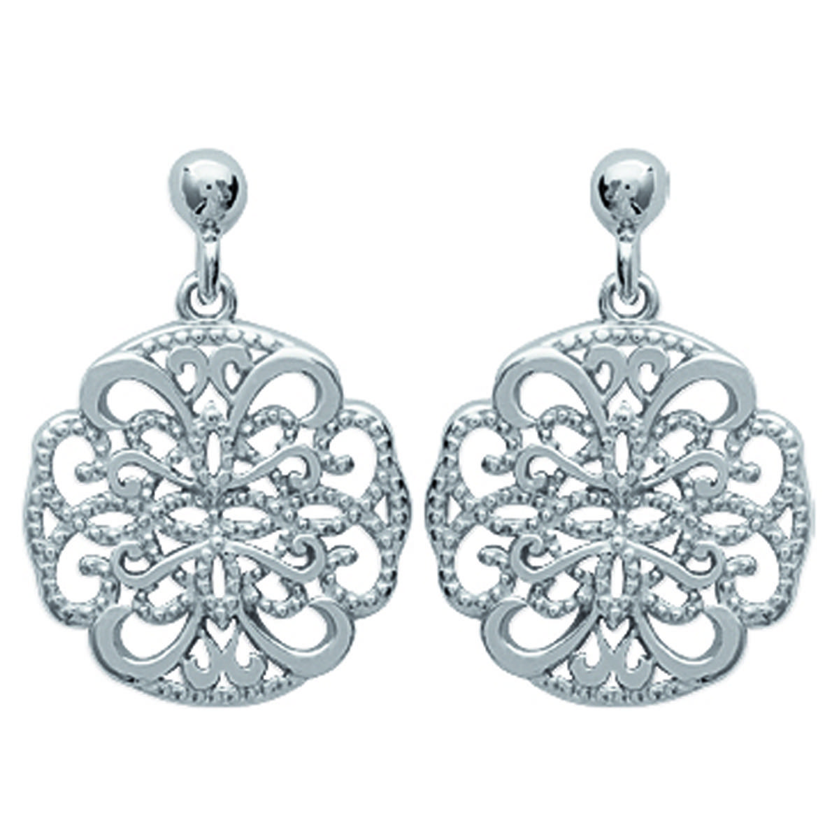 

Les Trésors De Lily [J4157] - Серебряные серьги Хореография серебро (родий) - 20x15 мм