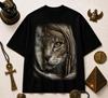Egyptian Cat T-Shirt, Bastet Goddess Graphic Tee, Ancient Egypt Streetwear, Unisex Black Cotton Shirt