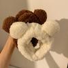 Velvet Animal Bear Ears Wash Face Makeup Headwear Furry Headband Cute Elastic Holder Hair Strap Band Ear Turban Hair Accessories