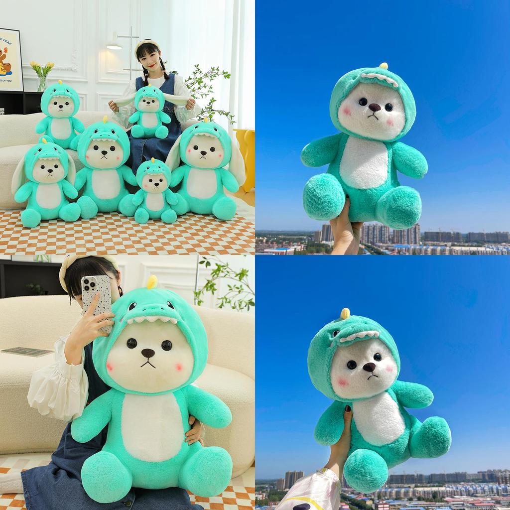 Enshan New Style Transforming Dinosaur Bear Plush Toy Rabbit Stuffed Animal Gift