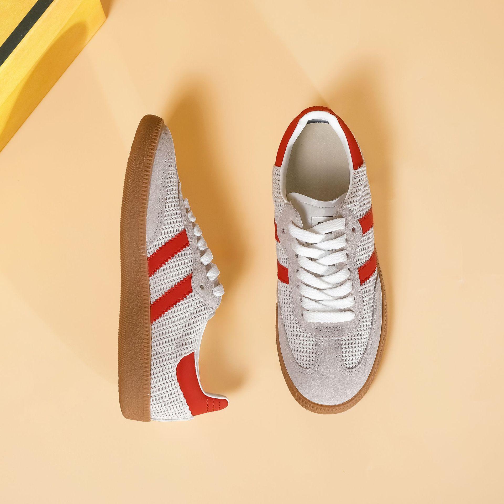 

2025 autumn new fashion platform German training shoes women wear high-end sense source Litong casual women s shoes flat baseplate shoes 35