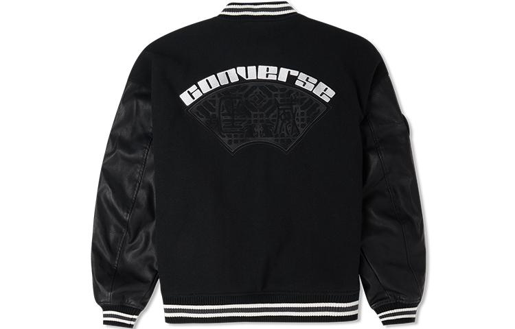 Converse CNY Baseball Jerseys Men's Black Baseball Collar Moderate Straight Fit 10025502-A02