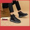 Junshi Rechargeable Heated Leather Mid-Top Warm Shoes