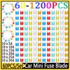 Car Fuse Blade Fuse Kit 5A 10A 15A 20A 25A 30A Mixed Set Kit Mini Blade Fuses Auto Car Truck Assortment Fuse Auto Accessories