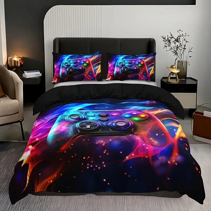 Cartoon Game Controller Comforter Cover 3D Hd Digital Printed Comforter Cover Set Bedding Kingsize Custom Designed Duvetcover