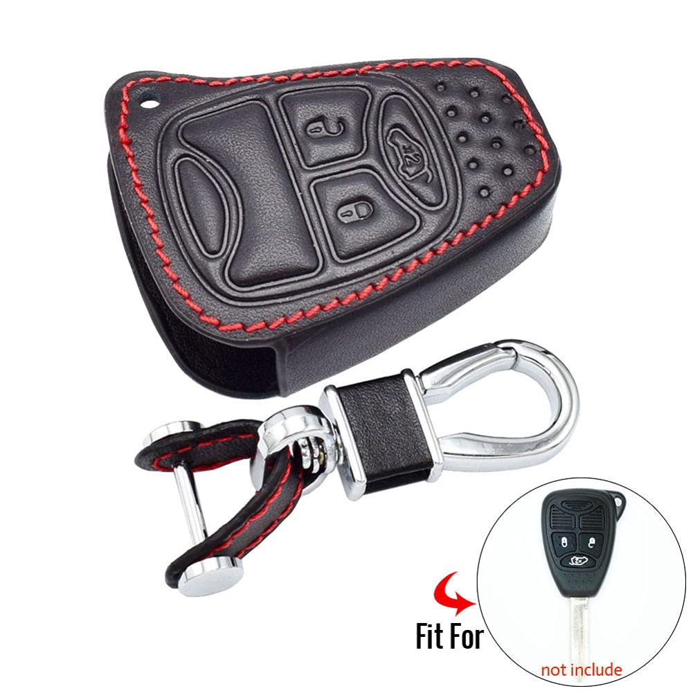 SAXTZDS Car Key Case Fit Jeep Wrangler Grand Cherokee Compass Patriot