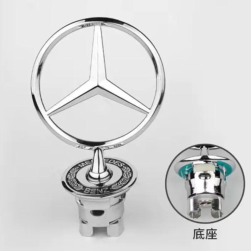 

Car Engine Hood Emblem Front Bonnet Chrome Mark Accessorie For Mercedes Benz C E S Class W204 W205 W212 W213 W211 W220 W222 W223