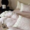 Cotton French Printing Four-piece Girl Heart Quilt Cover Cotton Bed Sheet Bedding
