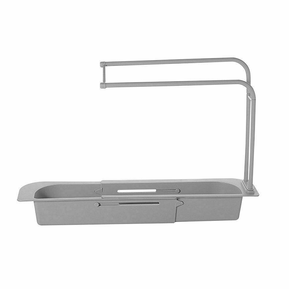Expandable Telescopic Sink Rack Holder With Adjustable Storage For Kitchen Essentials