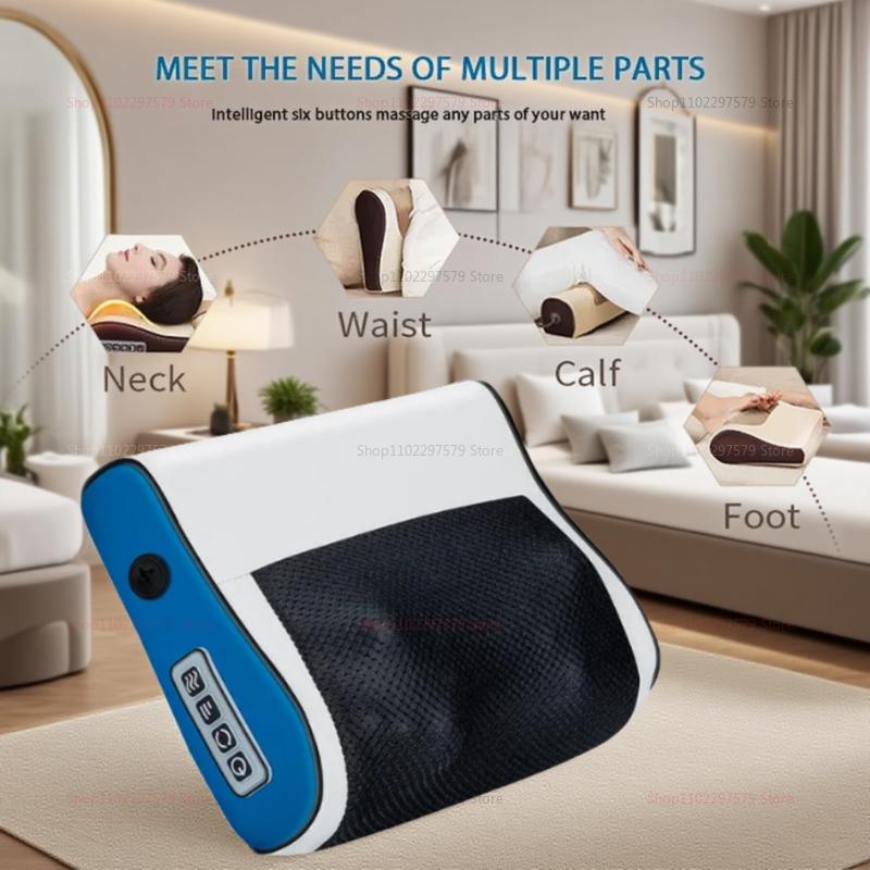 Smart Heating Neck Massager Pillow Multi-Function for Neck Waist Back Shoulder Home Use Massage Cushion Health Massage Machine