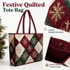 Polyester Christmas Print Bag for Holiday Shopping and Everyday Use