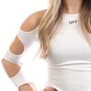 Off White Womens/Ladies Sleek Cut Out Long-Sleeved Top