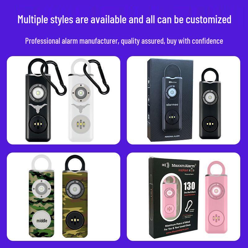 Uppladdningsbart Personlarm med Hög Decibel och Anpassningsbar Design för Självförsvar
